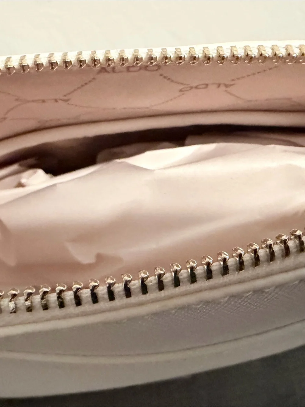 Aldo Cream White Crossbody Bag with Gold Hardware